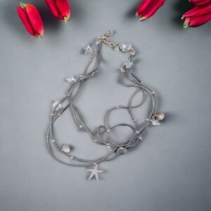 Gray Coastal Inspired Necklace